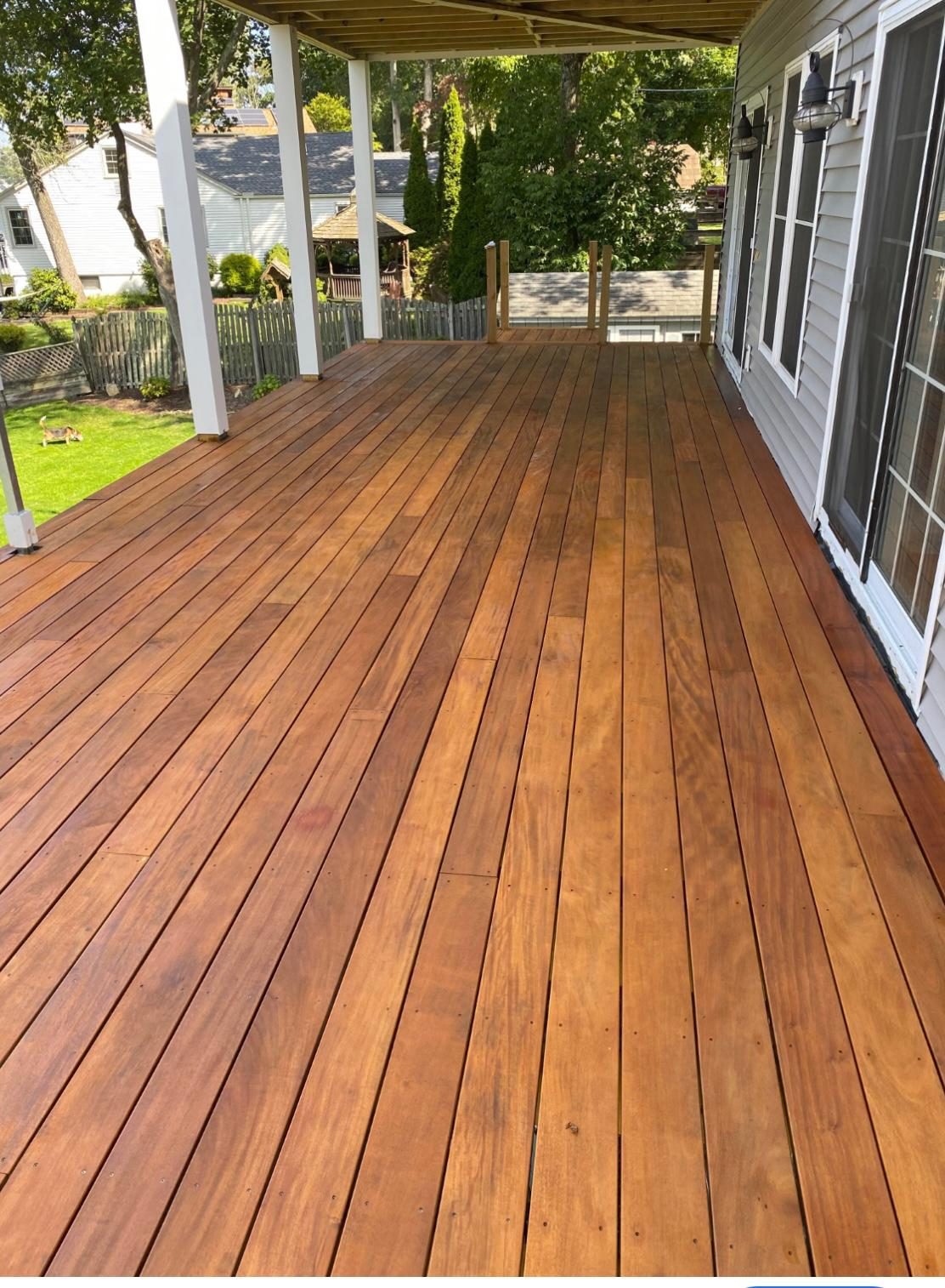 Deck restoration and staining
