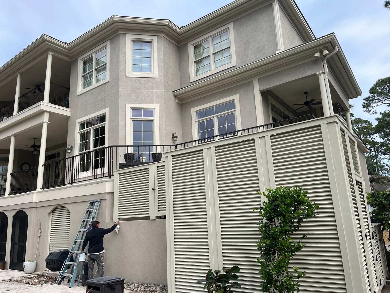 Multi-story estate exterior repaint