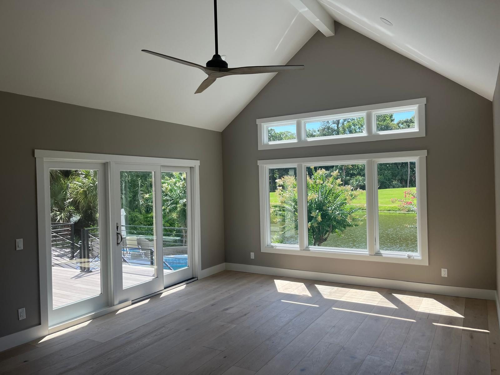Vaulted living room repaint