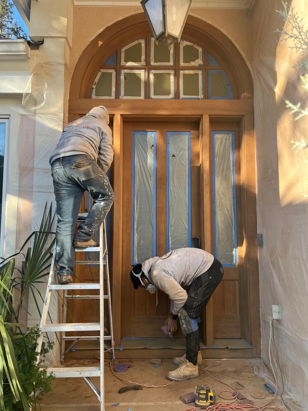 Exterior trim painting project